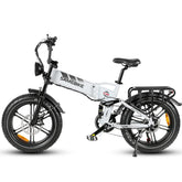 SAMEBIKE RS-A02 Electric Bike - 750W Motor 48V17AH Battery 55KM Range Hydraulic Disc Brakes - White